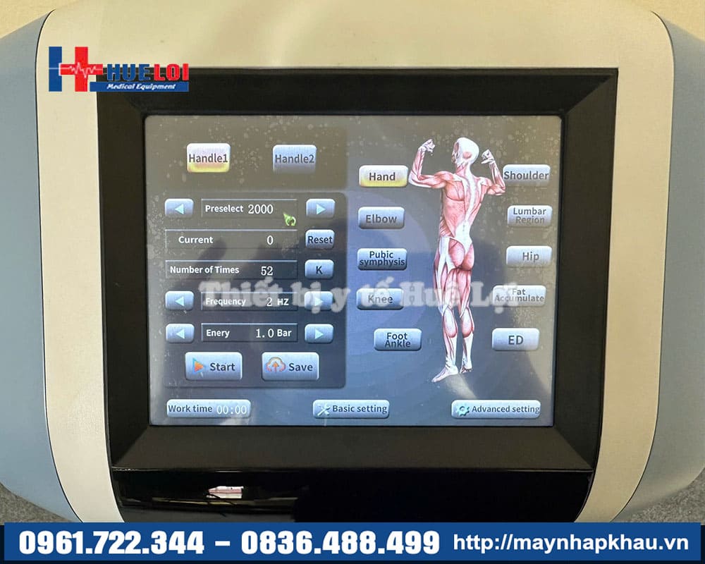 màn hình điều khiển máy xung kích